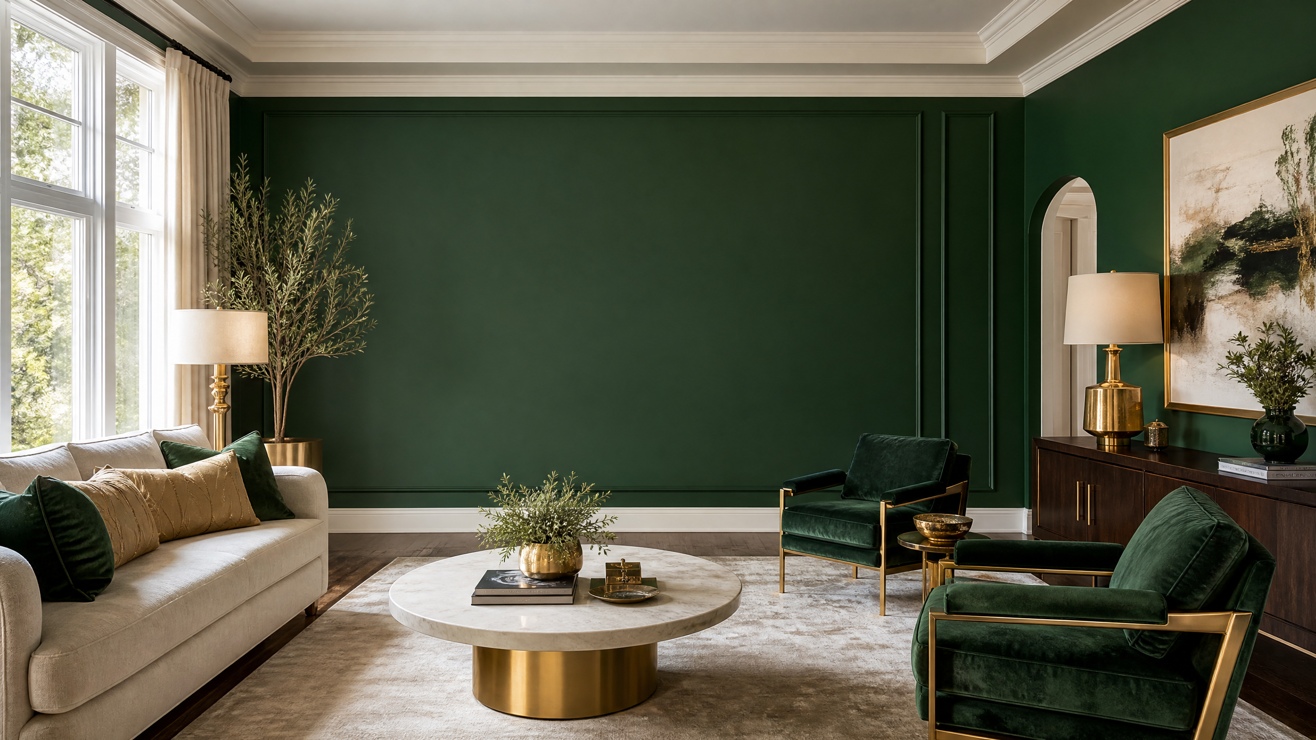 Elegant interior featuring professionally painted walls by Applewood Elegant